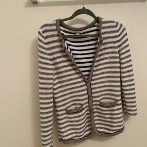 Gorgeous gold white and blue cardigan